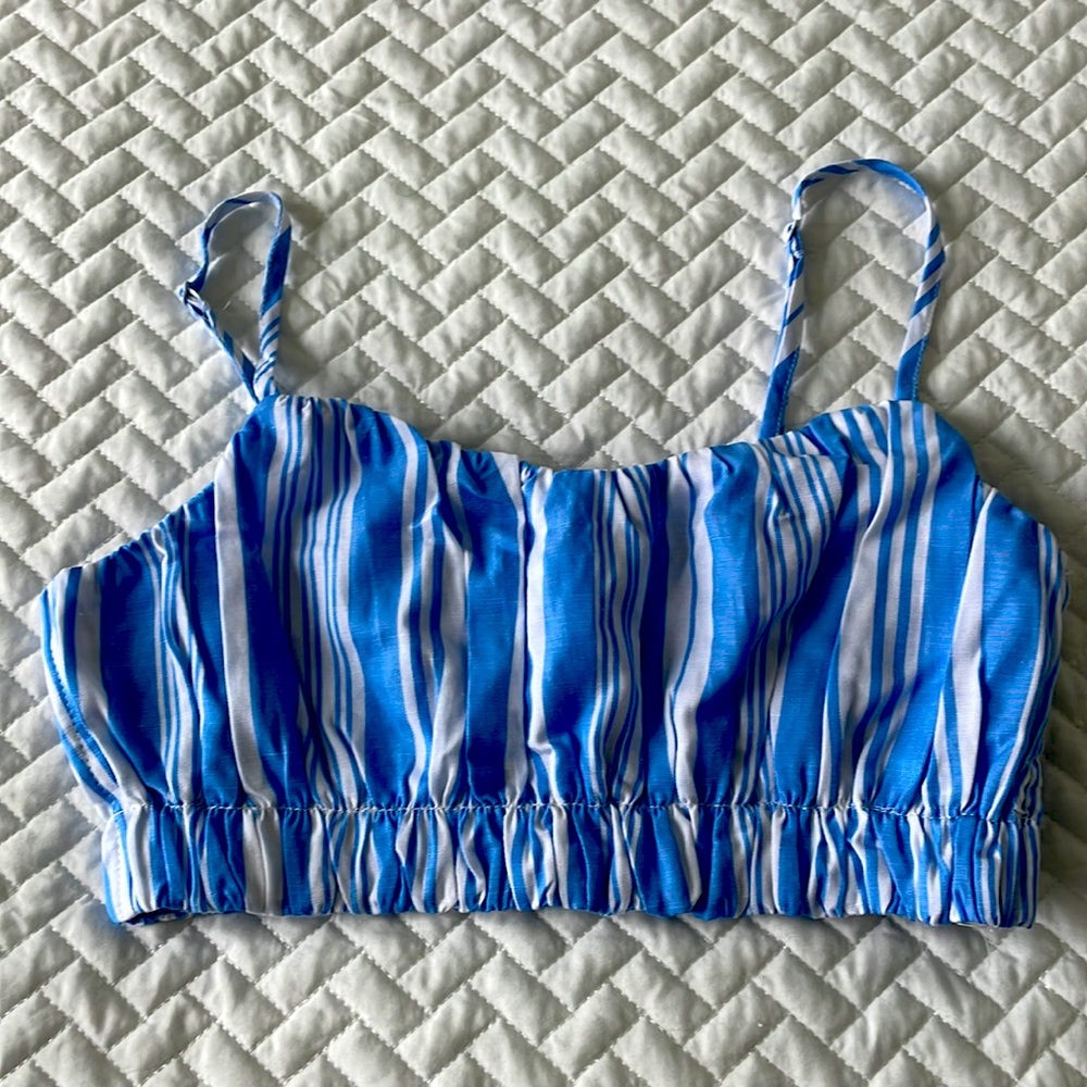 H&M x lemlem by Liya Kebede lyocell / linen blend crop top